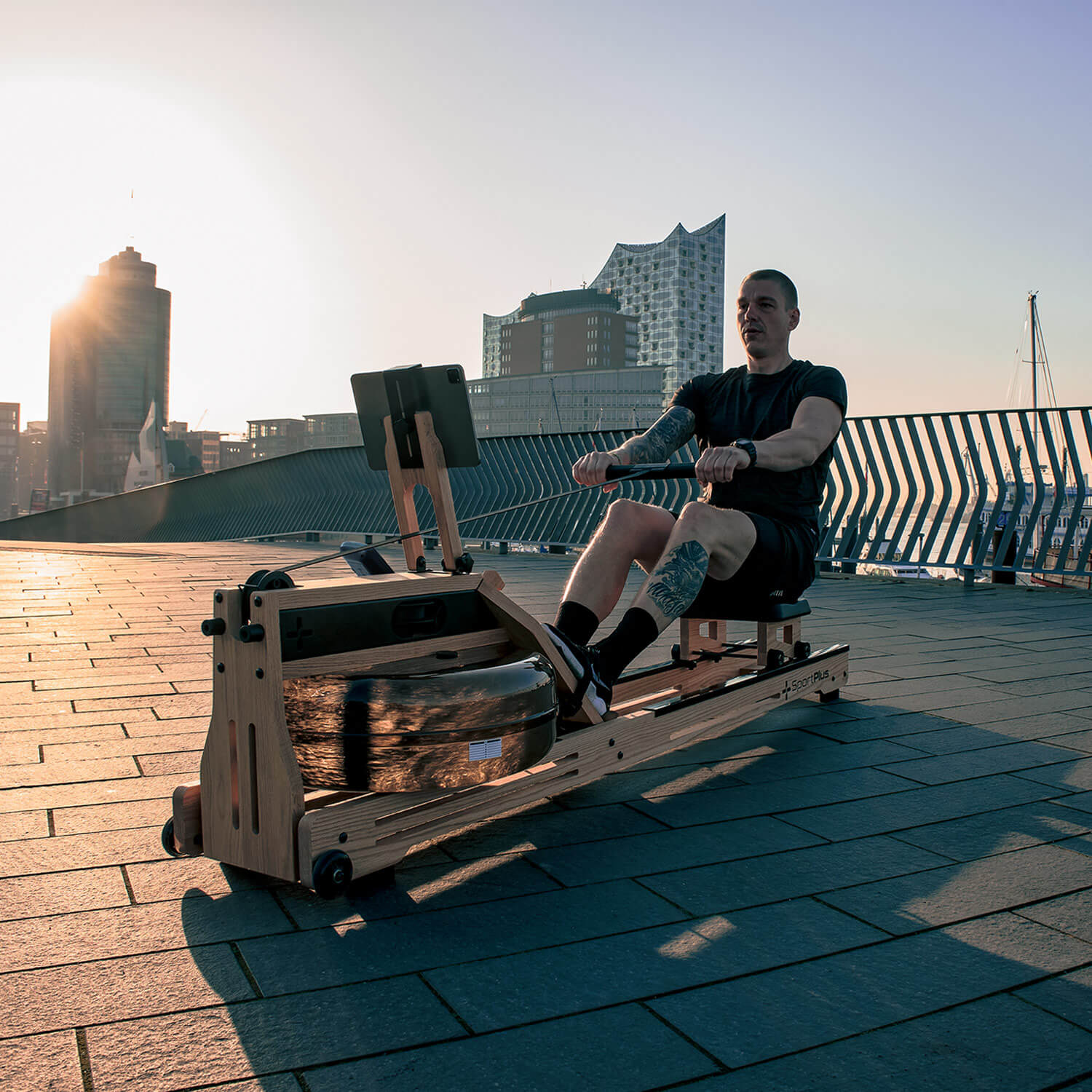 Orisyn Wasser Rudergerät Aus Eiche - Klappbares Home Gym Bis 180 Kg