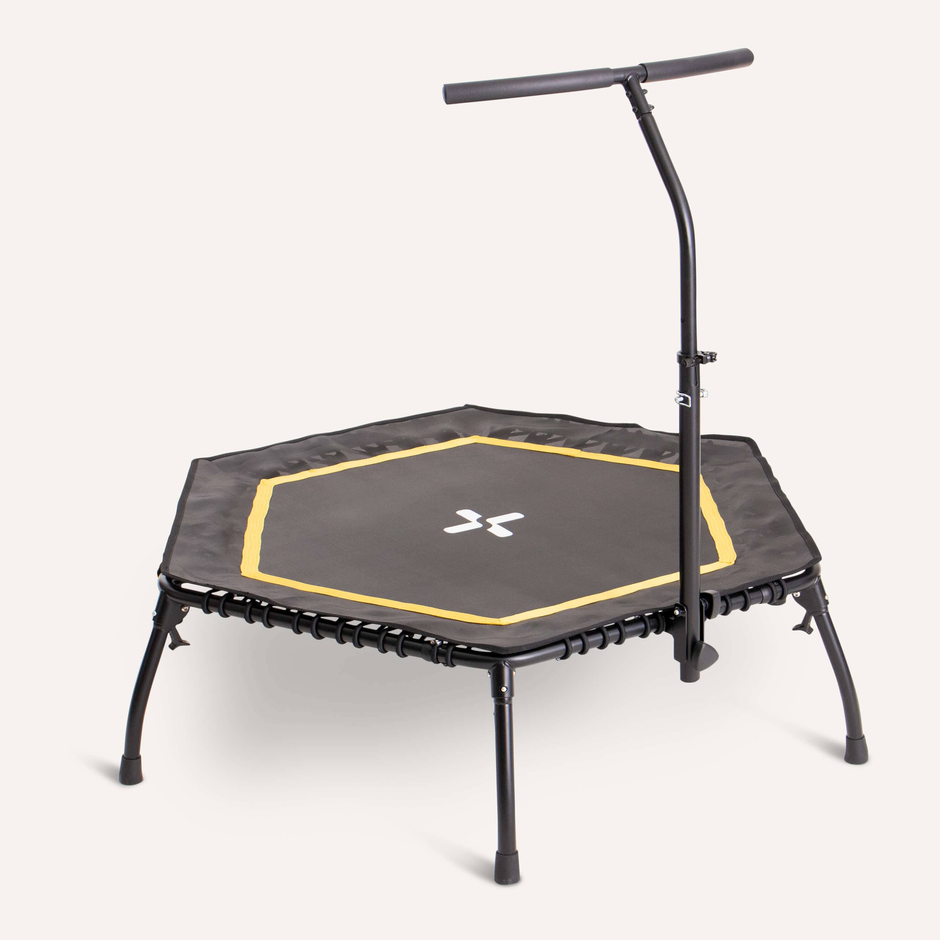 Faltbares Fitness Trampolin mit klappbaren Standbeinen