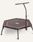 Faltbares Fitness Trampolin mit klappbaren Standbeinen SP-T-2100 SportPlus Himbeer