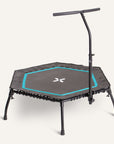Faltbares Fitness Trampolin mit klappbaren Standbeinen SP-T-2100 SportPlus Petrol
