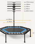 Höhenverstellbares Fitness Trampolin SP-T-110 SportPlus