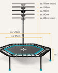 Höhenverstellbares Fitness Trampolin SP-T-110 SportPlus