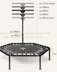 Höhenverstellbares Fitness Trampolin SP-T-110 SportPlus