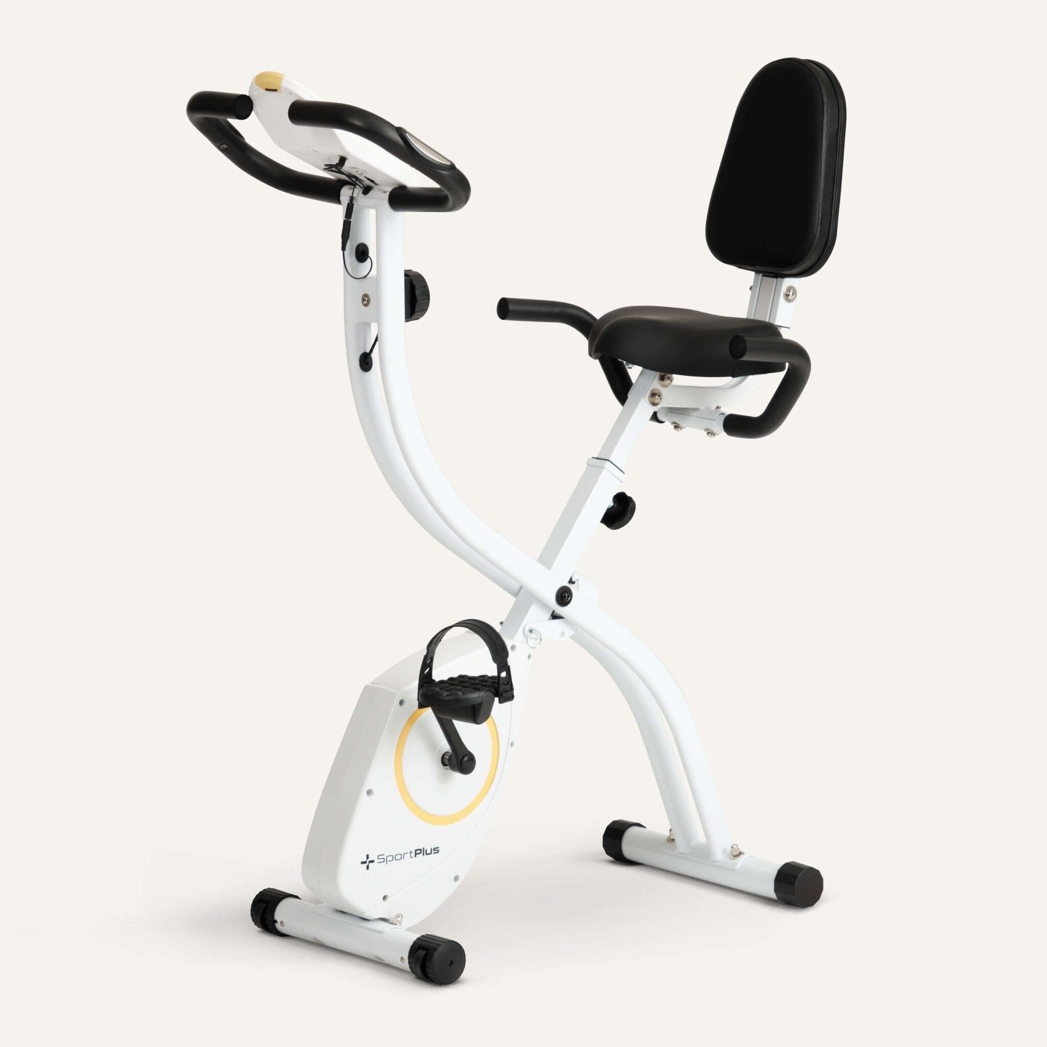 Klappbarer Heimtrainer | S-Bike für leichten Einstieg | mit Rückenlehne | 8 manuelle Widerstandsstufen