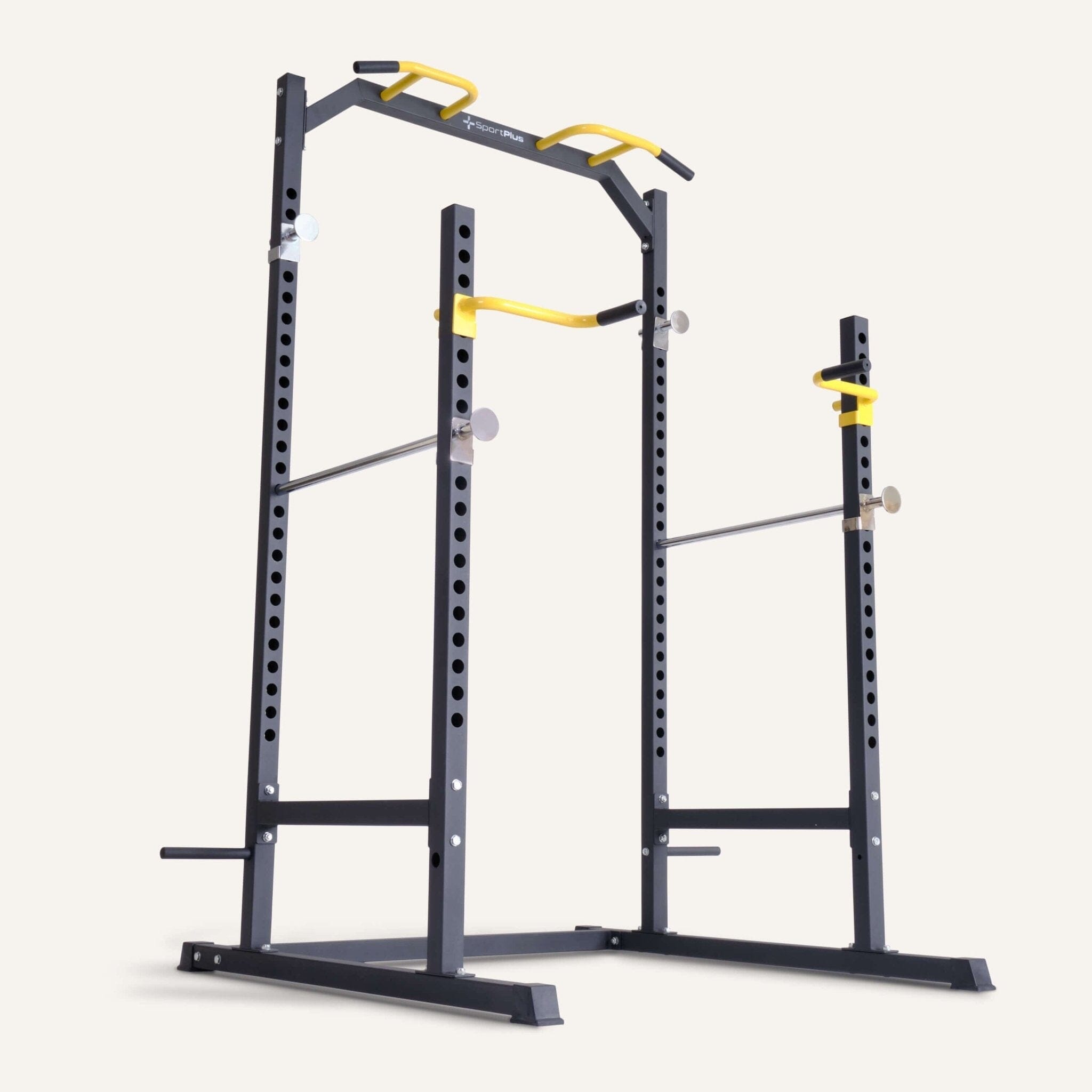 Power Rack für Squats, Bankdrücken, Klimmzüge mit verstellbaren Griffen für Dips Liegestütze