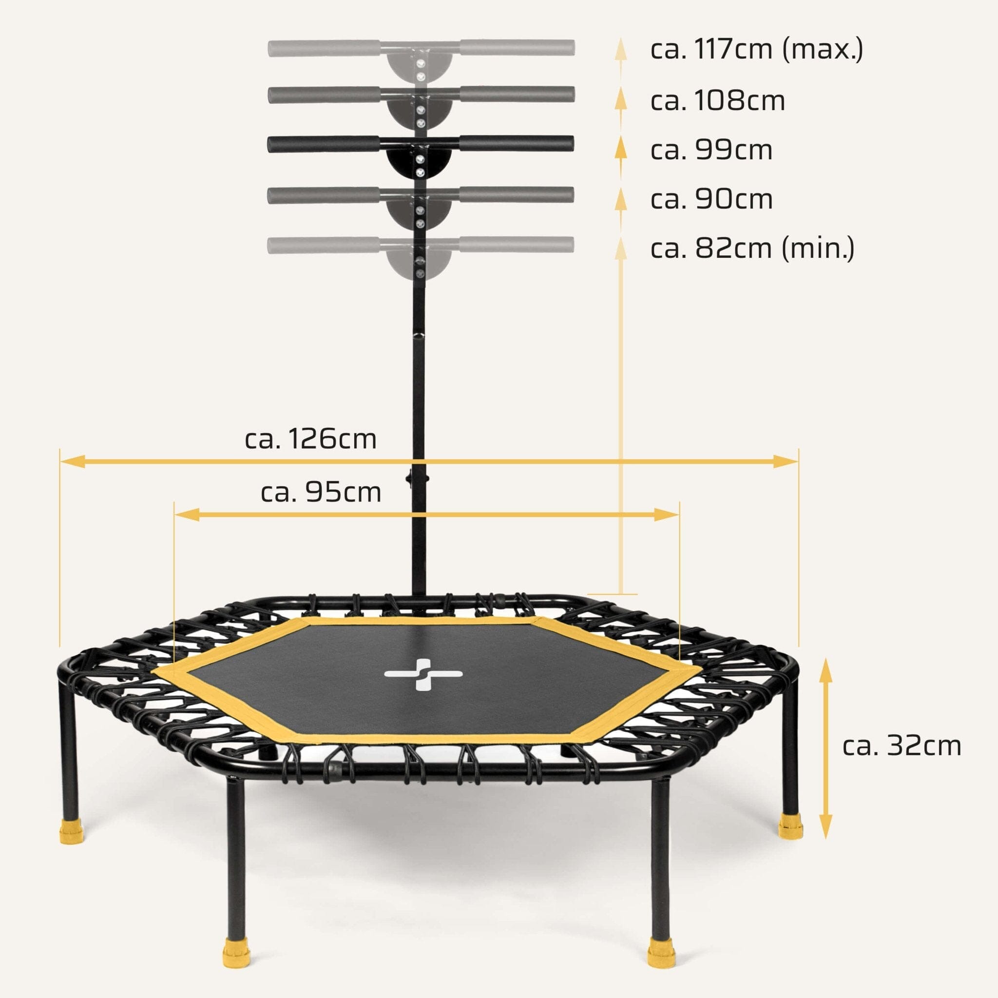 Höhenverstellbares Fitness Trampolin SP-T-110 SportPlus