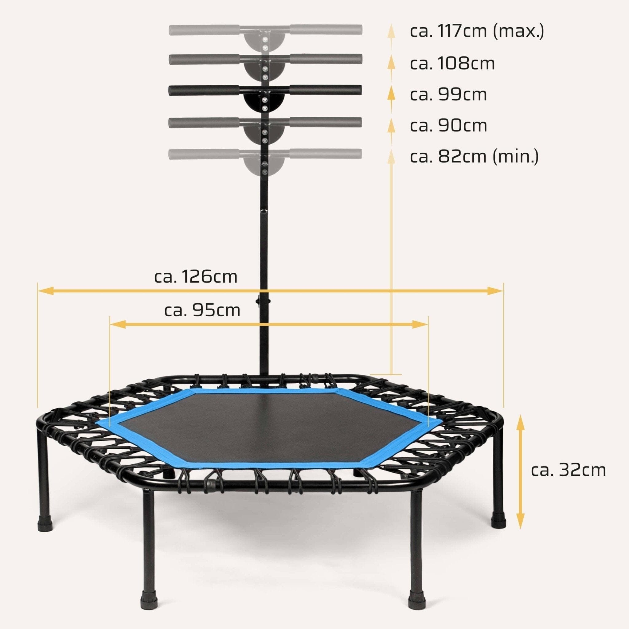 Höhenverstellbares Fitness Trampolin SP-T-110 SportPlus