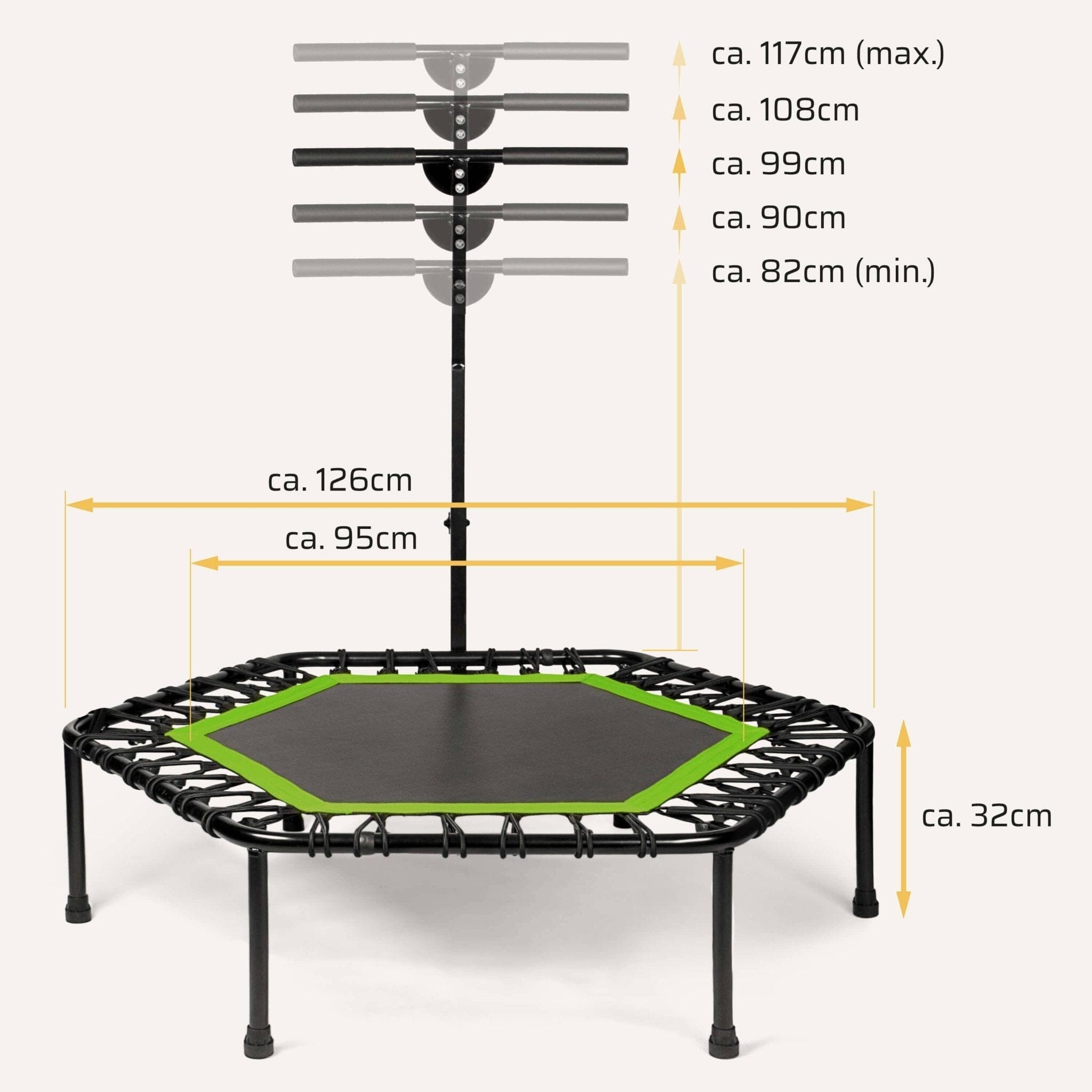 Höhenverstellbares Fitness Trampolin SP-T-110 SportPlus