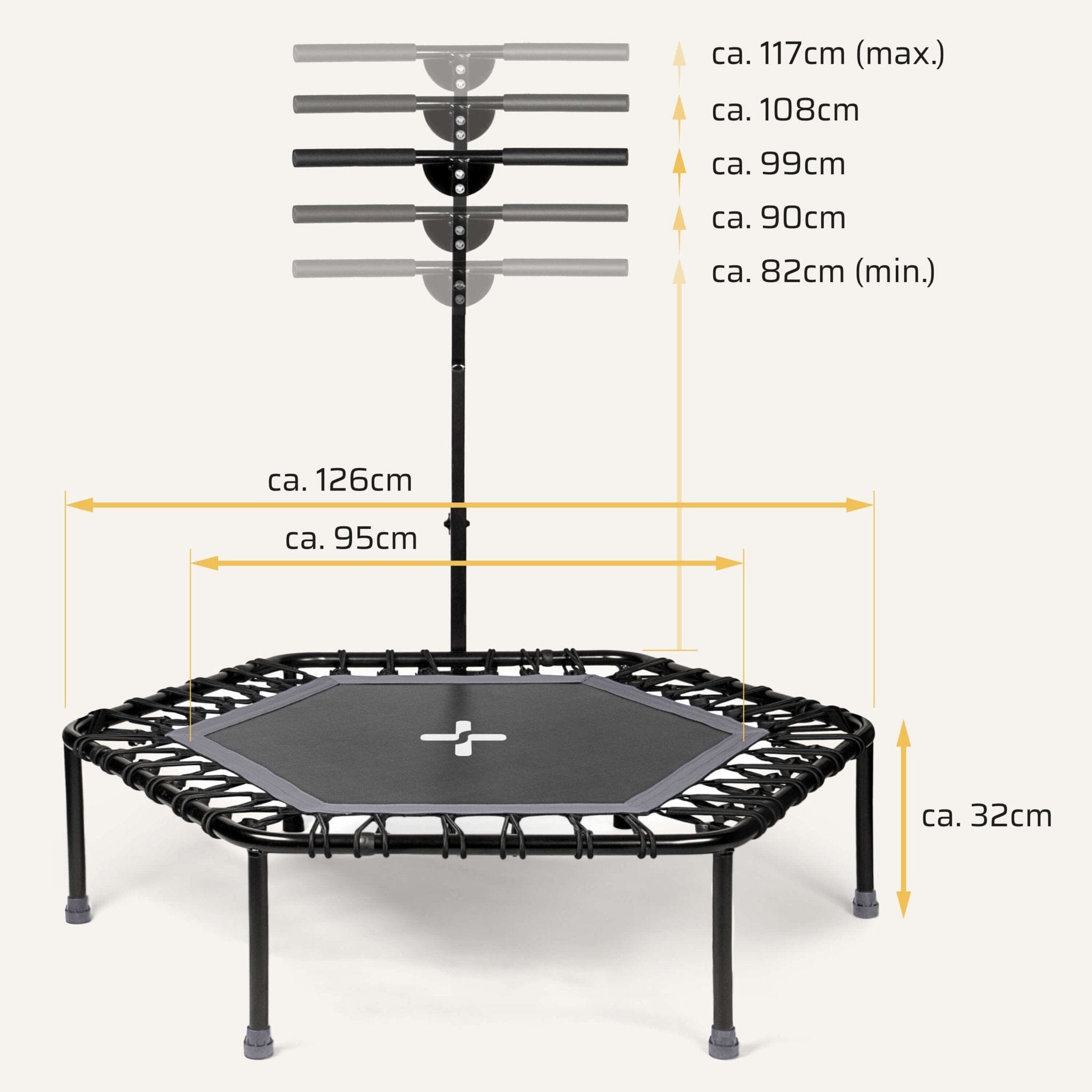 Höhenverstellbares Fitness Trampolin SP-T-110 SportPlus