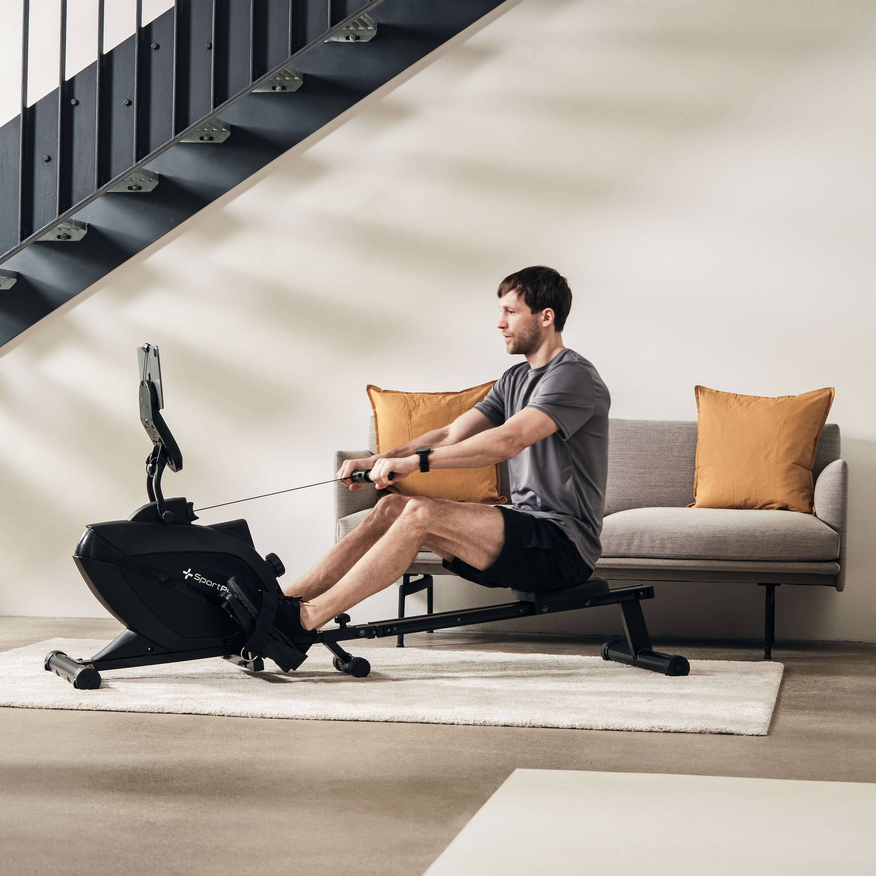 Rudergerät mit 8 Stufen & App-Kompatibilität SP-MR-1200 SportPlus